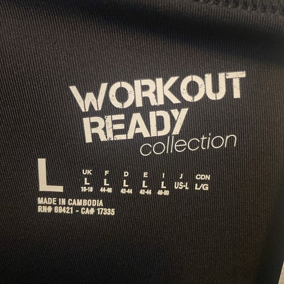 REEBOK Workout Ready Collection Black Cropped Leggings Sz L - Picture 6 of 7
